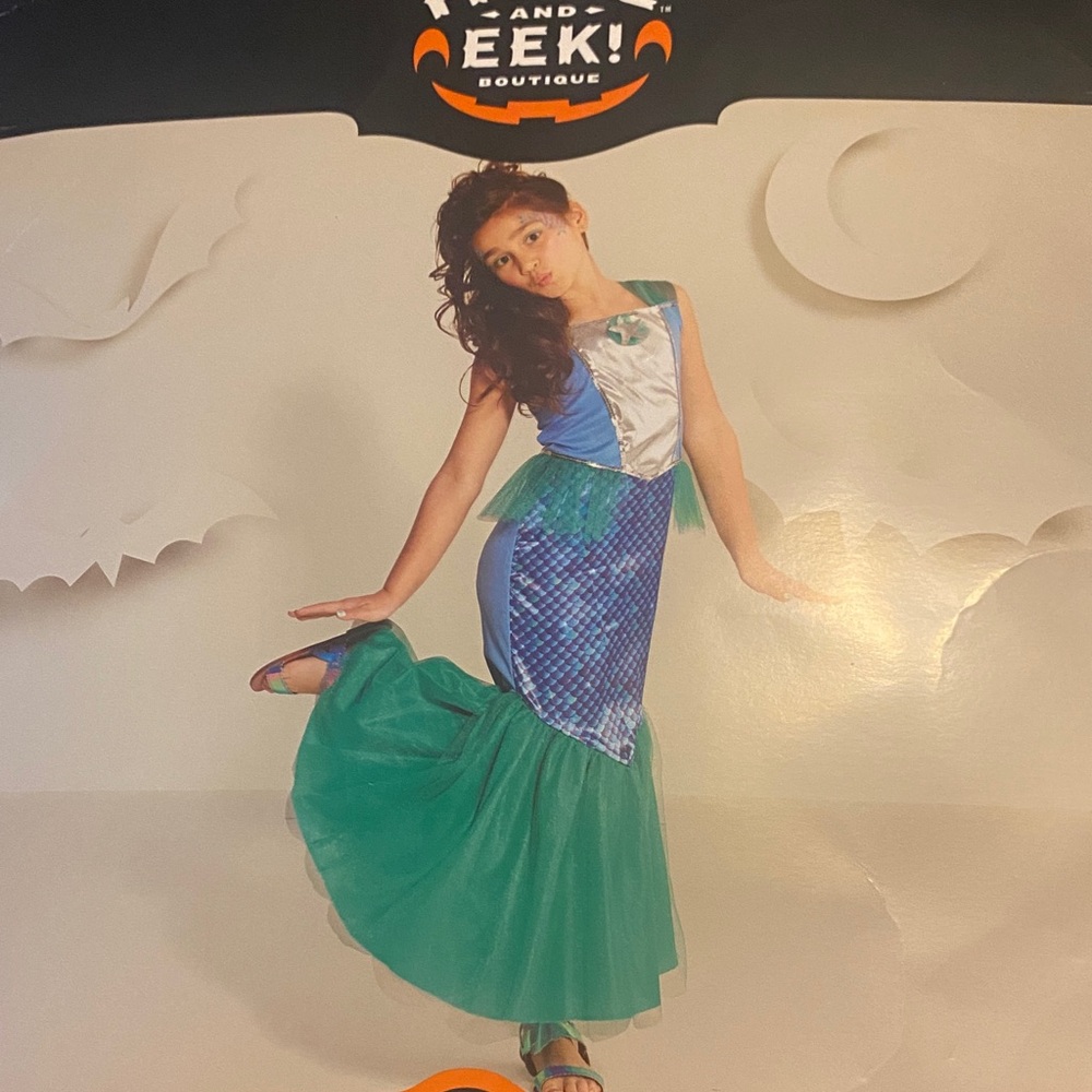Kids Magical Mermaid Costume - Blue and Green